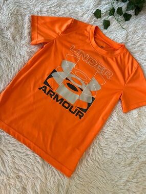 Under Armour Bright Orange Graphic Performance Tee for Kids